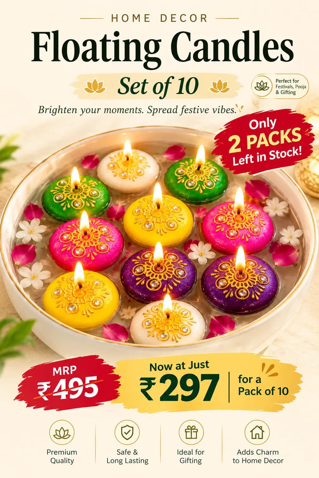 Floating Candles | Set of 10 candles