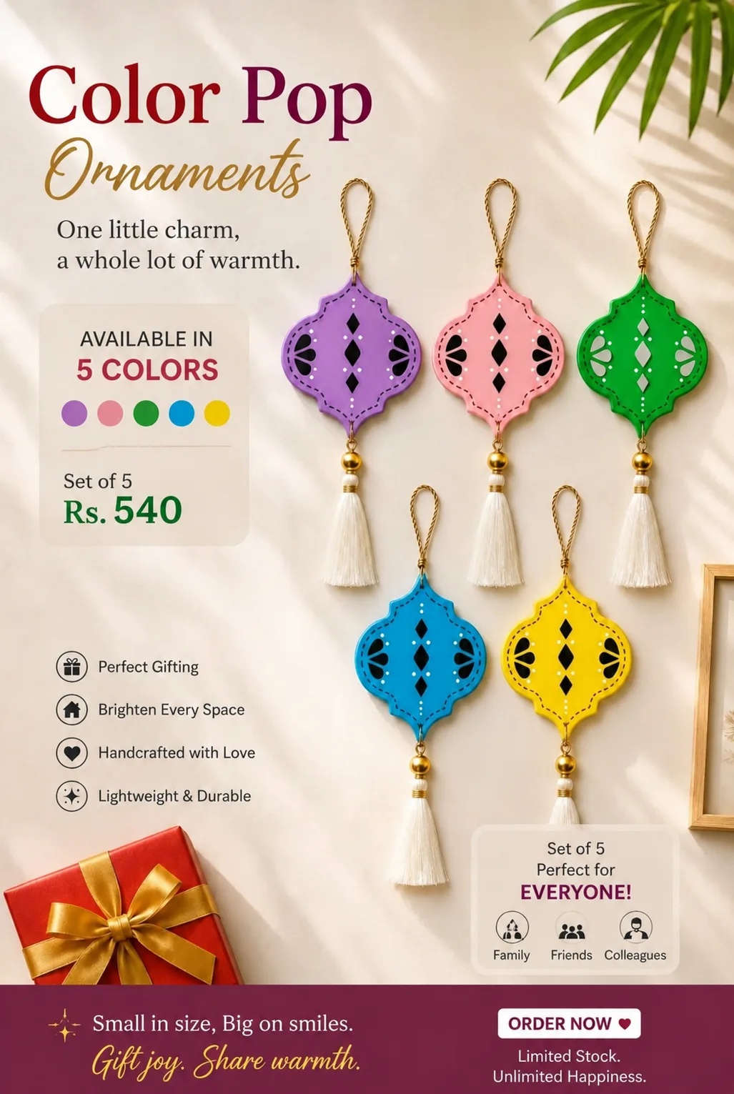 Color Pop Ornaments