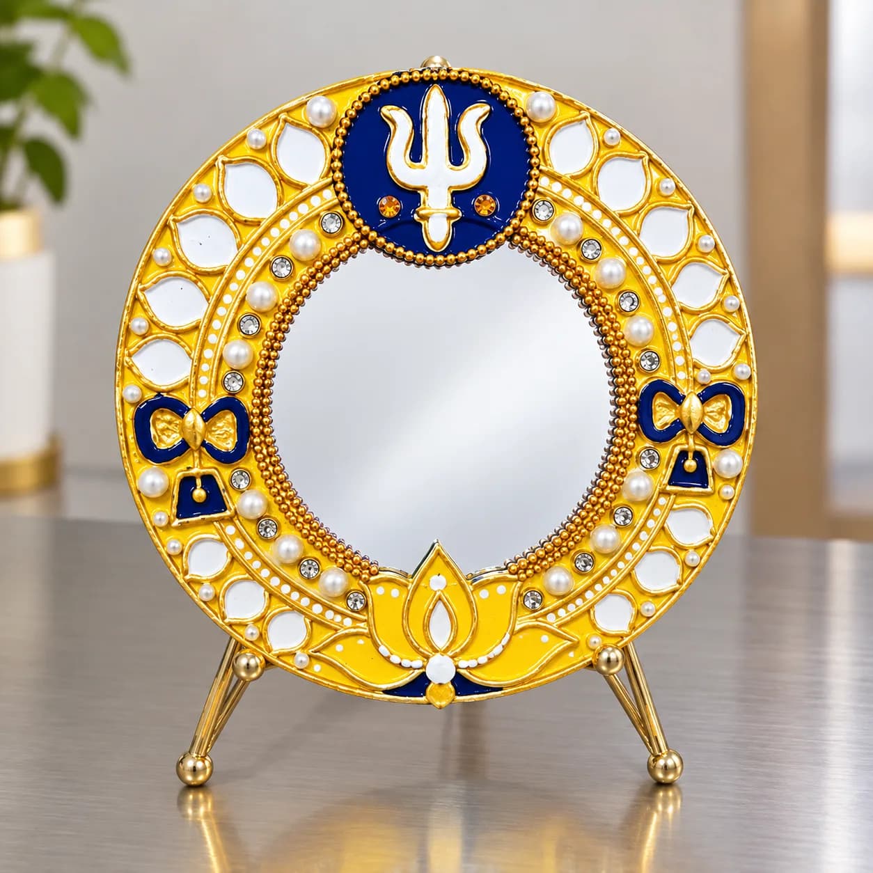 Aura of Protection Trishul Mirror Accent